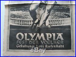 Leni Riefenstahl Olympia vintage movie poster Berlin 1936 Olympic Games