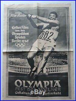 Leni Riefenstahl Olympia vintage movie poster Berlin 1936 Olympic Games