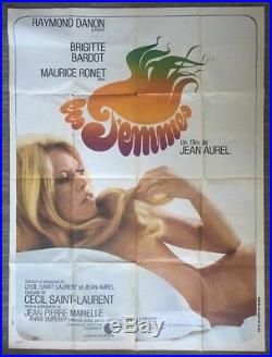 Les Femmes Original Vintage Movie Poster Bardot Women French Movie Pin-up 69
