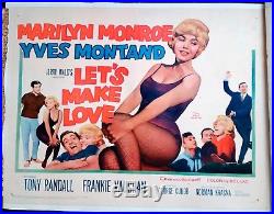 Linen-backed vintage Marilyn Monroe Let's Make Love half-sheet poster