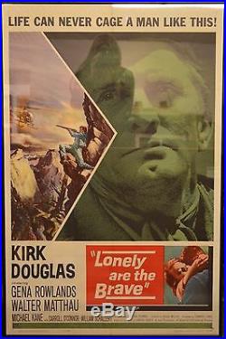 Lonley Are The Brave Original Vintage Movie Poster From 1962