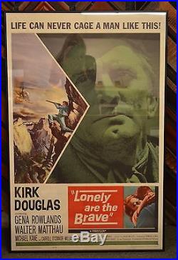 Lonley Are The Brave Original Vintage Movie Poster From 1962
