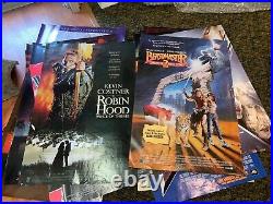 Lot Of 25 Vintage Video Store Movie Promo Posters Theater Action
