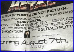 Lot Of 2 Original 1981 Vintage HEAVY METAL Movie Posters 18x25