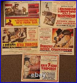 Lots of Vintage Western Movie Greek Posters Magnificent Seven RARE