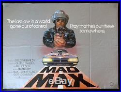 MAD MAX CineMasterpieces BRITISH QUAD VINTAGE ORIGINAL MOVIE POSTER 1979
