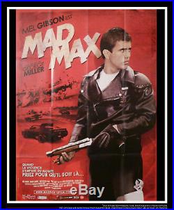 MAD MAX Georges Miller 4x6 ft Vintage French Grande Movie Poster Rerelease 1980