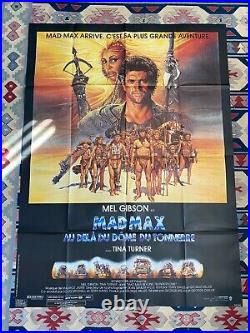 MAD MAX (RARE) Original Vintage French Movie Poster 4x6 ft