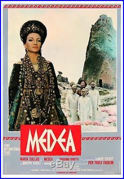 MEDEA (1969) Vntg orig Italian fotobusta on linen Maria Callas sole film role