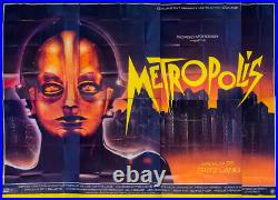 METROPOLIS Fritz Lang French 8 Sheet Vintage Movie Poster Original R1984