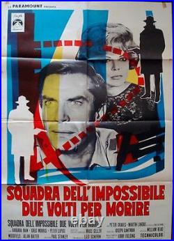 MISSION IMPOSSIBLE VERSUS THE MOB Italian 2F movie poster 39x55 Vintage Rare