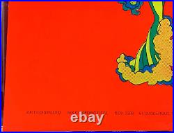 MOVIE QUEENS VINTAGE 1972 HEADSHOP BLACKLIGHT POSTER By CHERESKIN