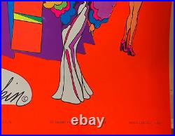 MOVIE QUEENS VINTAGE 1972 HEADSHOP BLACKLIGHT POSTER By CHERESKIN