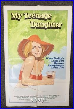MY TEENAGE DAUGHTER Original Vintage Movie Poster 1970s Sexploitation One Sheet