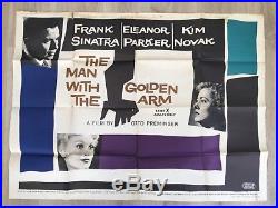 Man With Golden Arm original vintage advertising film movie poster quad Sinatra