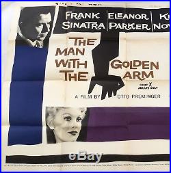 Man with the golden arm U. K. Quad cinema vintage Film poster Sinatra 1954