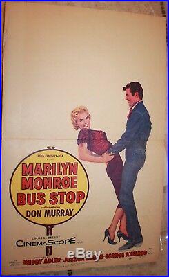 Marilyn Monroe 1956 Bus Stop Original Vintage Movie Window Poster 1956