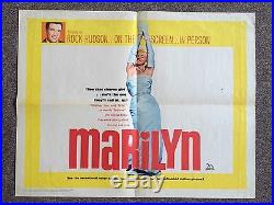 Marilyn Monroe Rare 1960 Half Sheet Original Vintage Movie Poster Rock Hudson
