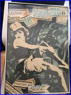 Marlene Dietrich The Blue Angel Rare Vintage Original Movie Poster Framed Marlene Dietrich The Blue Angel Rare Vintage Original Movie Poster Framed