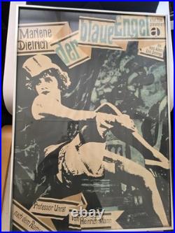 Marlene Dietrich The Blue Angel Rare Vintage Original Movie Poster Framed