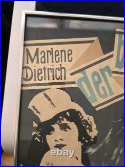 Marlene Dietrich The Blue Angel Rare Vintage Original Movie Poster Framed