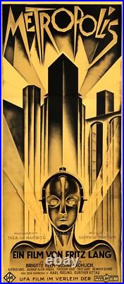 Metropolis Silent Movie Poster Vintage Fine Art Giclee Canvas Print 17x40