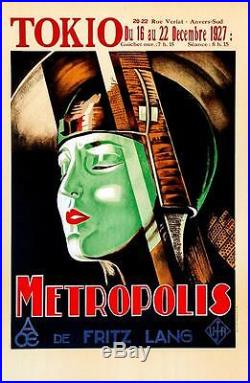 Metropolis Vintage Movie Poster Lithograph Fritz Lang Hand Pulled S2 Art