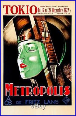 Metropolis Vintage Movie Poster Lithograph Fritz Lang Hand Pulled S2 Art Ltd Ed