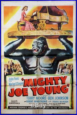 Mighty Joe Young Original Vintage Half Sheet Movie Poster