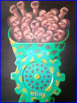 Movie poster El Salvador. Movie El Salvador. USA. Original vintage large Soviet