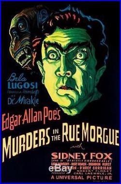 Murders in the Rue Morgue Vintage Movie Poster Lithograph Bela Lugosi S2 Art
