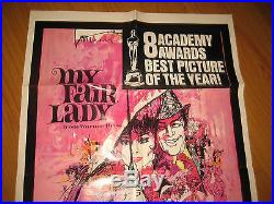 My Fair Lady Vintage Original 1sh Movie Poster 1964 Audrey Hepburn & Rex Harriso