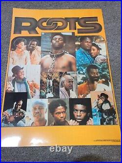NOS Vintage Original Poster 1978 PROMO ROOTS MOVIE SLAVERY COLLAGE KUNTA KINTE