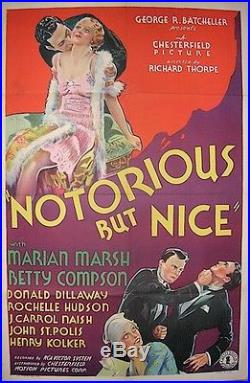 Notorious But Nice, Vintage Movie Posters Stone Litho
