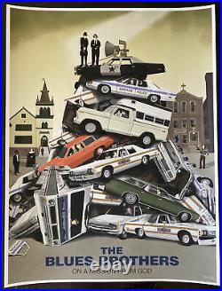 ONLY 100 MADE The Blues Brothers movie poster Art John Belushi Chicago sdcc vtg