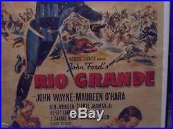 ORIGINAL 1950 RIO GRANDE John Ford's John Wayne VINTAGE MOVIE POSTER