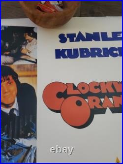ORIGINAL 1970's Vintage CLOCKWORK ORANGE Stanley Kubrick CLASSIC Movie Poster