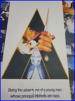 ORIGINAL 1970's Vintage CLOCKWORK ORANGE Stanley Kubrick CLASSIC Movie Poster
