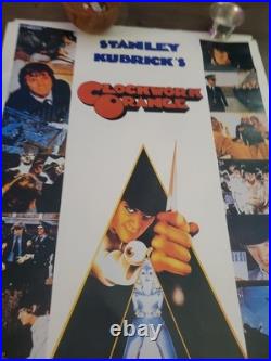 ORIGINAL 1970's Vintage CLOCKWORK ORANGE Stanley Kubrick CLASSIC Movie Poster