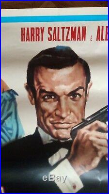 ORIGINAL VINTAGE ITALIAN FROM RUSSIA WITH LOVE JAMES BOND FILM POSTER 007 27x39