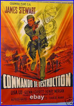 Old Movie Poster 1959 Commando De Destruction The Mountain Road James Stewart