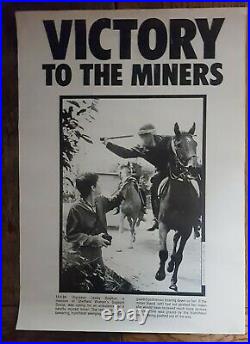 Orgreave miners strike police on horse riot baton poster picture by John Harris