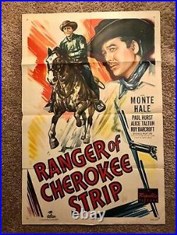 Original 1949 RANGER OF CHEROKEE STRIP Movie Poster Limited Edition 49/593-38782