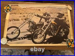 Original 1969 Easy Rider Chopper poster Peter Fonda Dennis Hopper Vintage