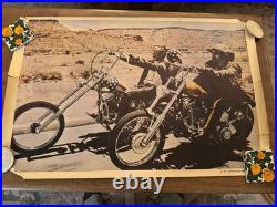 Original 1969 Easy Rider Chopper poster Peter Fonda Dennis Hopper Vintage