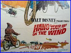 Original 1969 Vintage Disney Movie Poster 1-sheet Hang Your Hat on The Wind