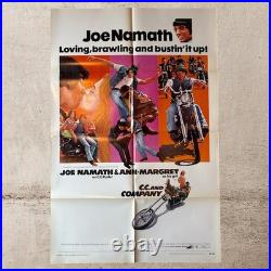 Original 1970 Joe Namath'C. C. And Company' Vintage Movie Poster 27x41
