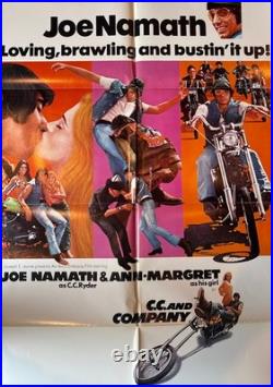 Original 1970 Joe Namath'C. C. And Company' Vintage Movie Poster 27x41