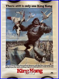 Original 1976 King Kong Advertisement Movie Poster 70s Paramount Pictures