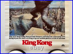 Original 1976 King Kong Advertisement Movie Poster 70s Paramount Pictures